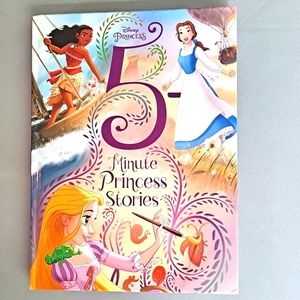 Disney Large Hardcover Five Minutes Princess Stories Book NWOT